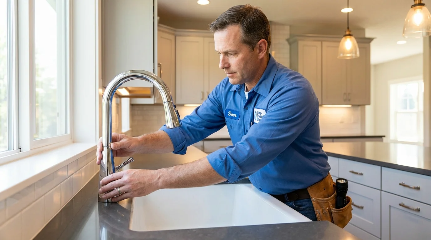 Kitchen faucet installation by Johns Plumbing LLC in Escondido